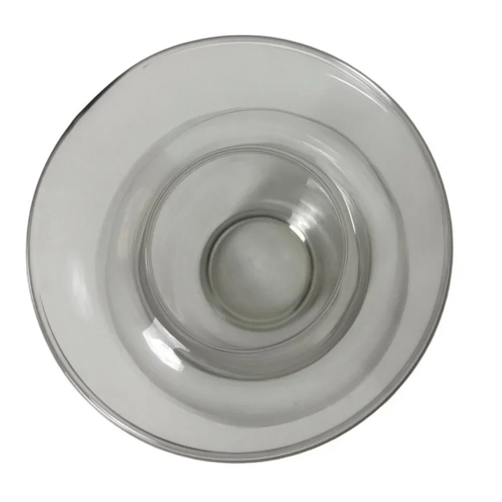 Clear Glass Flower Vase With Wide Rim & Tapered Base For Elegant Floral Arrangem